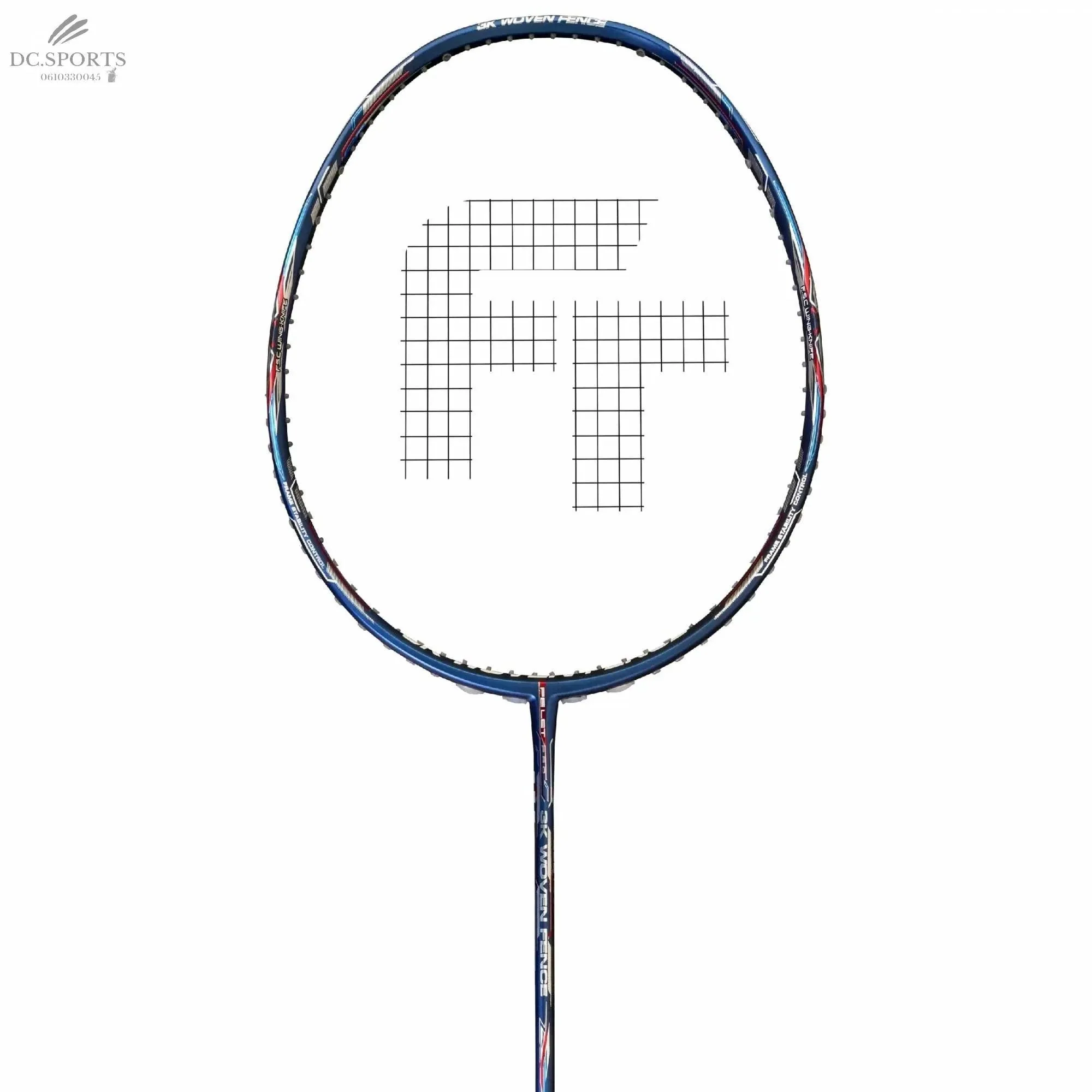 Raquette Badminton Felet 3K Woven Fence Blue 4U - Image 4