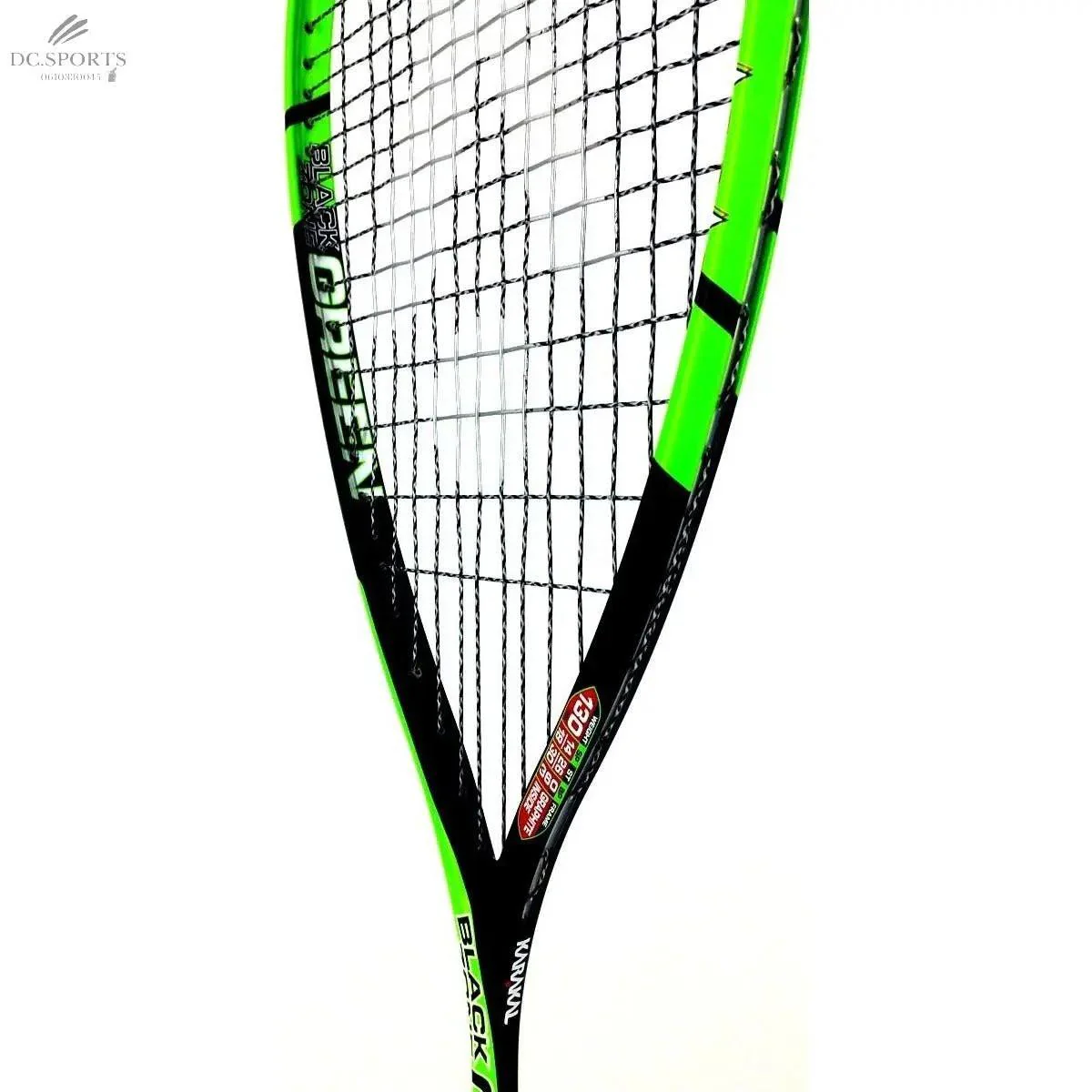 Raquette De Squash Karakal Black Zone Green 480cm² 130g Équilibre En Tête Pour Joueurs Intermédiaires - Image 4